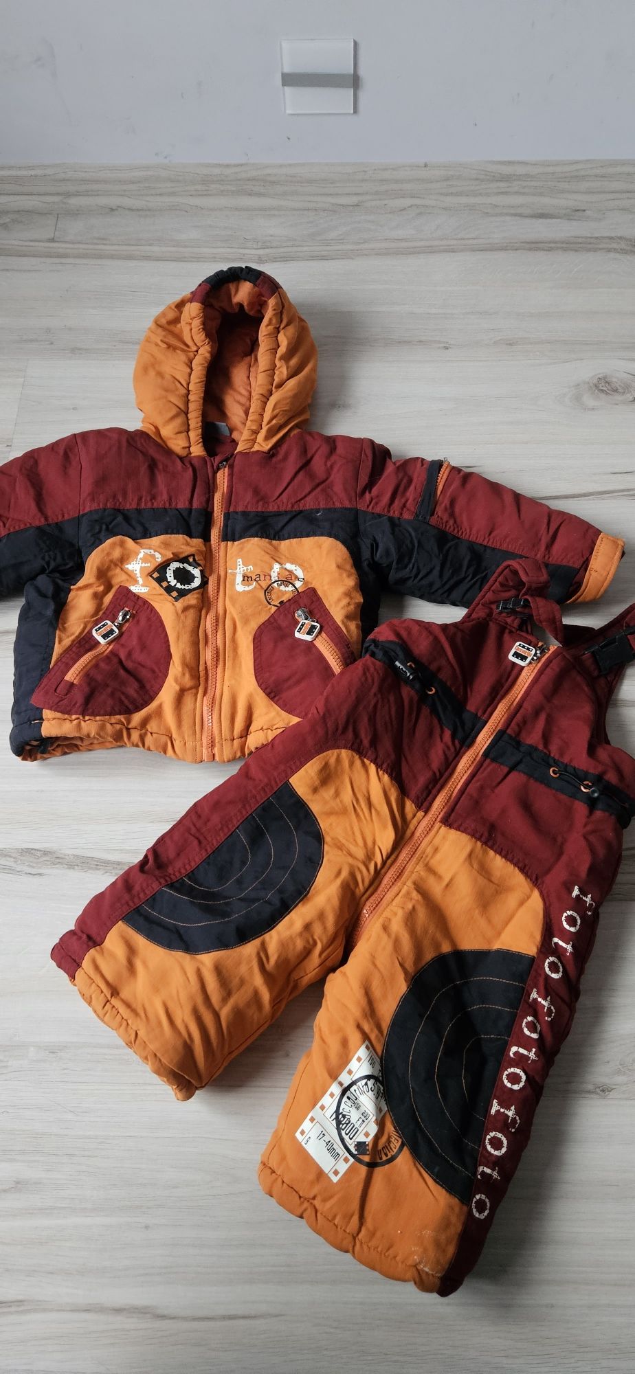 Zestaw zimowy kombinezon spodnie narciarskie cocodrillo  r. 86