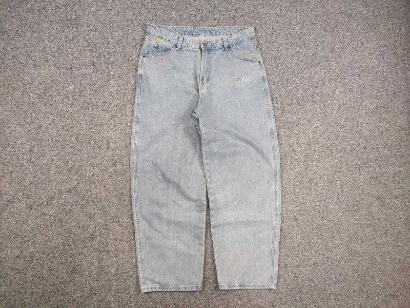 Широкі чоловічі блакитні джинси Dime logo baggy трендові штани sk8