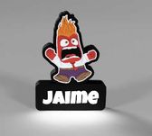 Candeeiro Raiva (Divertidamente) com Nome Personalizado