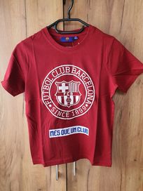 Koszulka bawełniana T-shirt dla fanów FC Barcelona, rozmiar 140 cm, ch