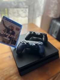 PS4 PlayStation 4 Slim + 2 pady + FIFA 23