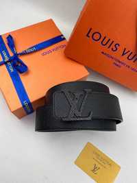 Мужской ремень Louis Vuitton пояс Луи Виттон черный ремень r141