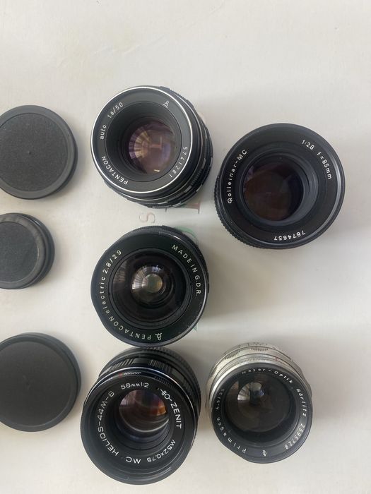 Продам обʼєктиви: Геліос 44М-6, Rolleinar MC,Pentakon , Primagon.