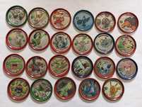 Lote 23 tazos metálicos pokemon raros