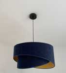 Lampa sufitowa granatowa