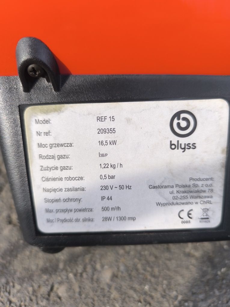 Nagrzewnica gazowa blyss 16.5kw