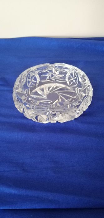 kryształowa popielnica popielniczka z kryształu vintage retro prl