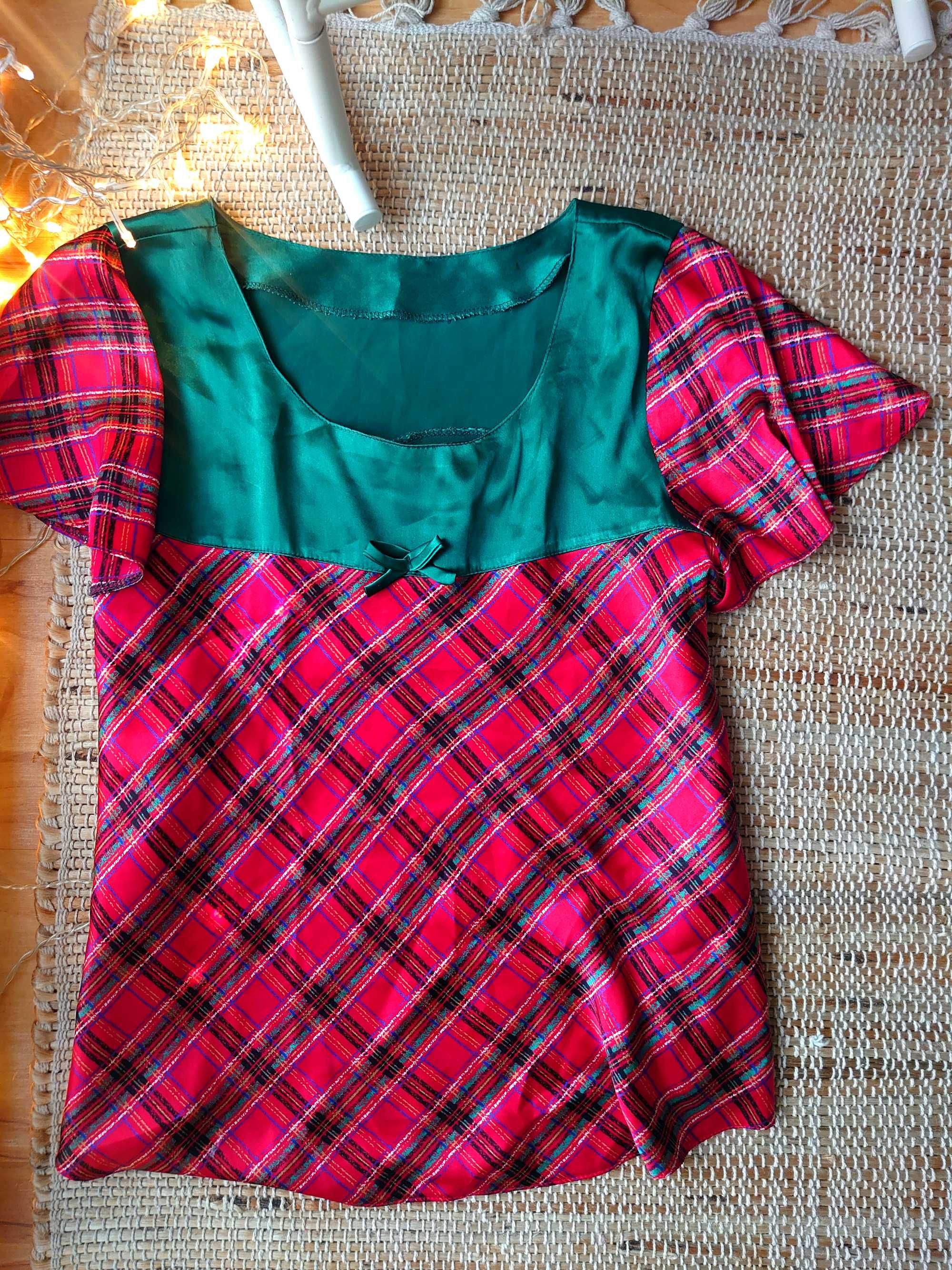 Piżama czerwona i zielona
