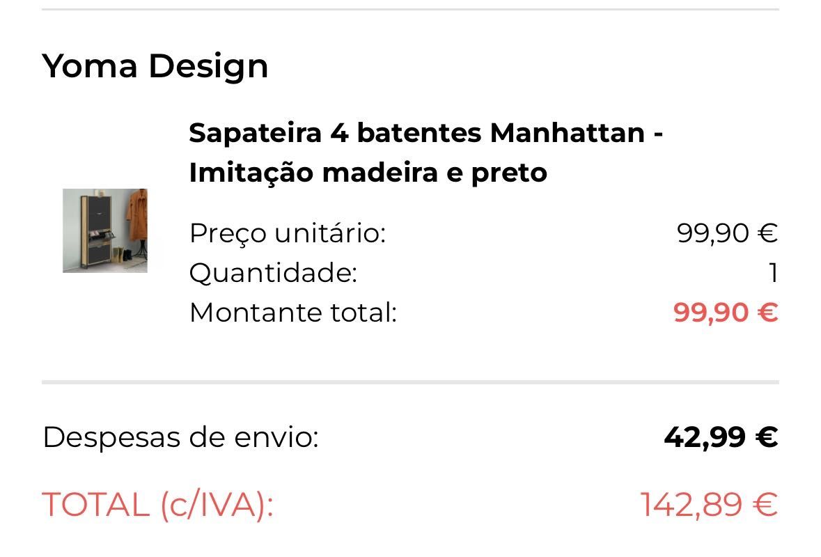 Sapateira nova 4 compartimentos