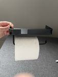 Uchwyt na papier toaletowa półka czarny loft