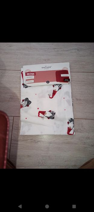 Nowy bawełniane bieżnik świąteczny skrzaty