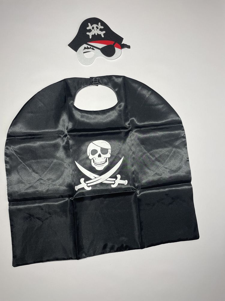 Strój kostium przebranie peleryna maska pirat 122/128/134