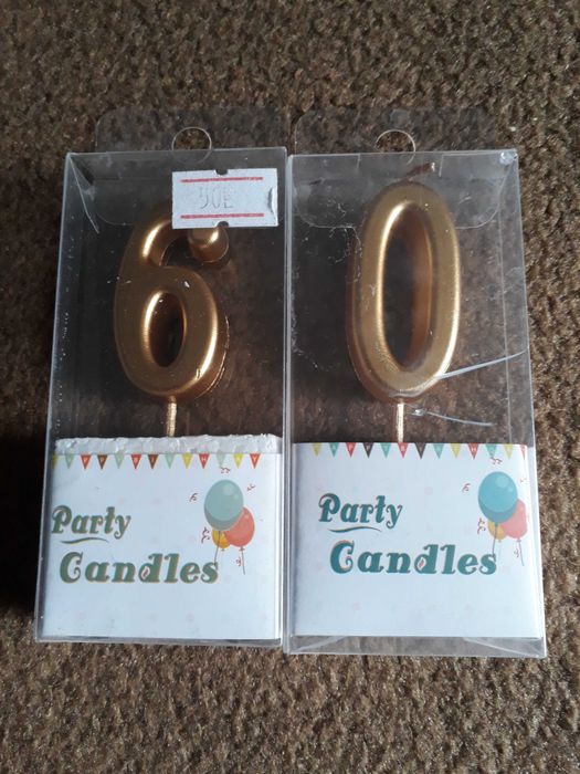 Свічка цифра 60 на торт
