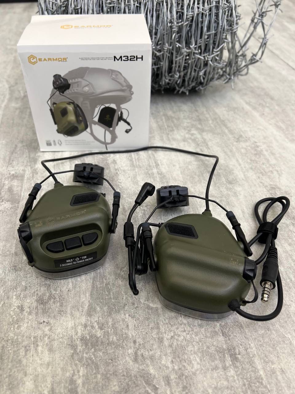 Активні навушники тактичні з мікрофоном на шолом Earmor M32H MOD3 Helm