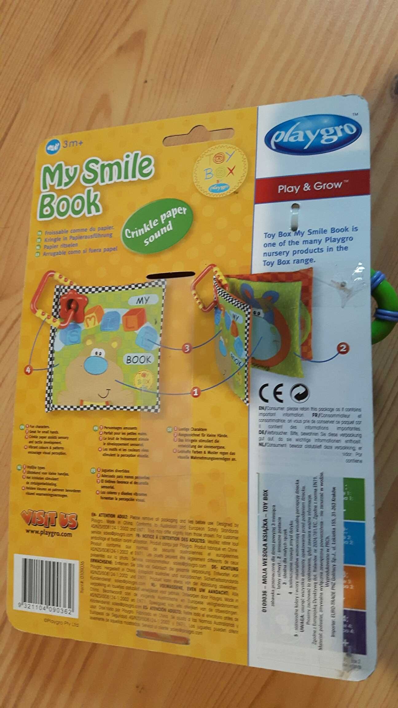 Książeczka playgro my smile book nowa 3m+
