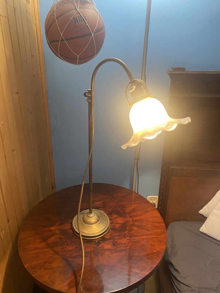 Stara lampa mosiężna regulowana wysokość