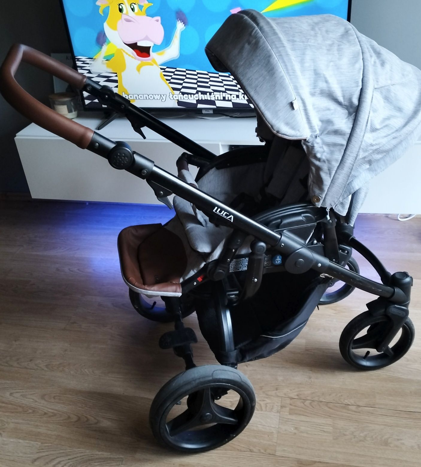 Wózek Bebetto Luca 2w1 + Nosidełko Maxi Cosi + adaptery