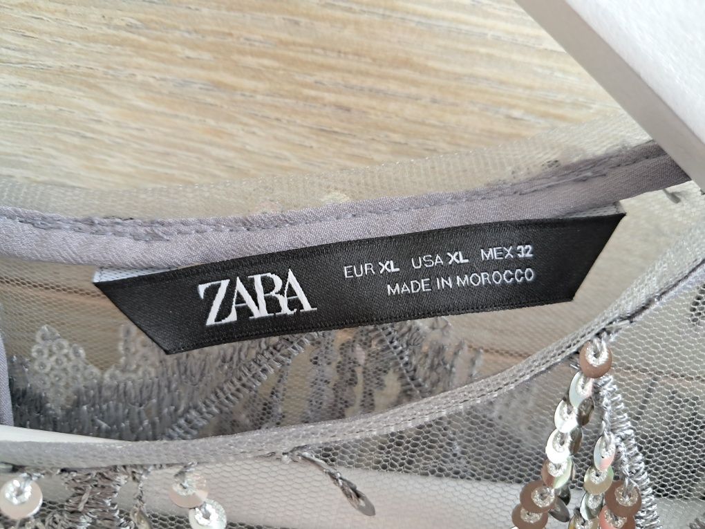 Нарядное вечернее платье zara паетки разм Xl