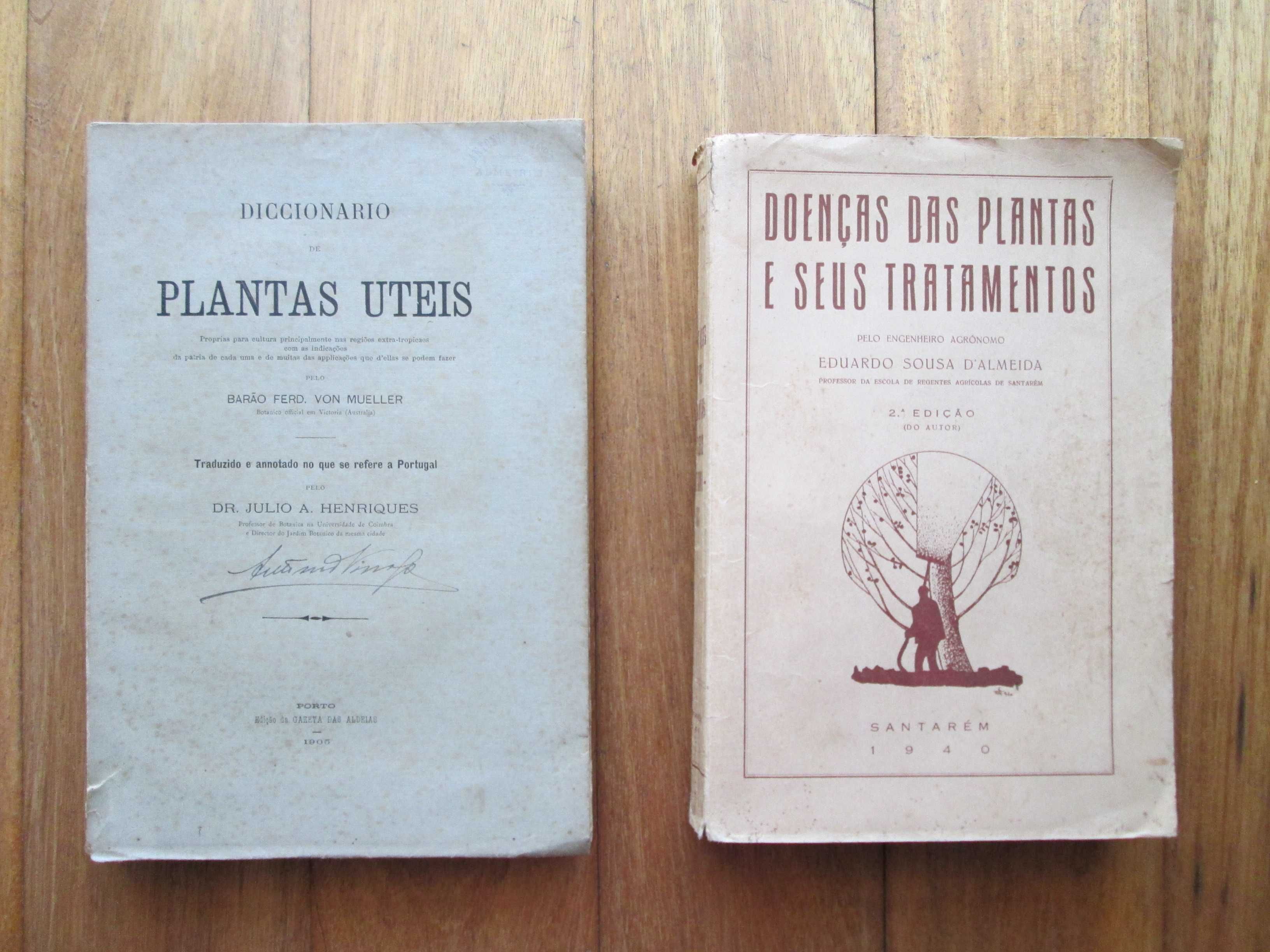 Agricultura - Botânica - Plantas - 2 Livros Antigos