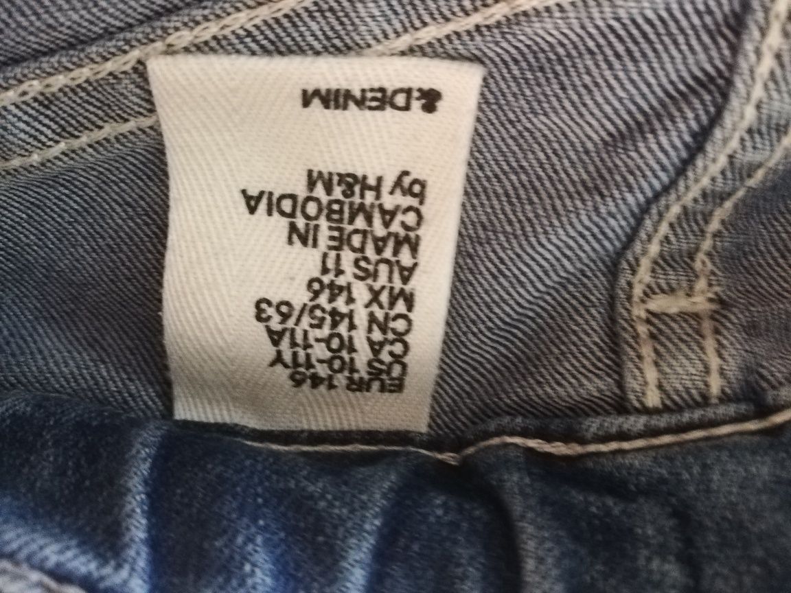 Krótkie spodenki jeans H&M 146