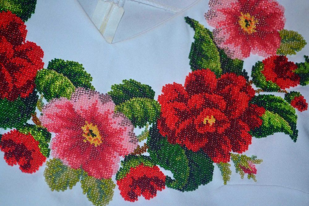 Вишиванка / вишита сорочка бісером S-M