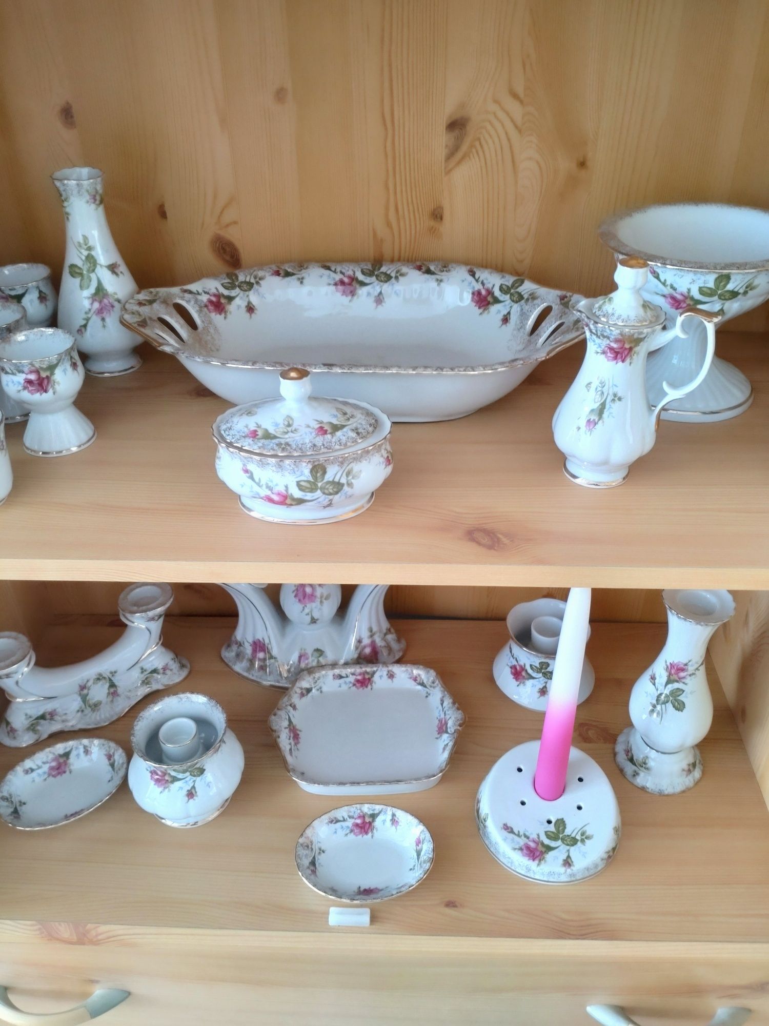 Chodzież szkło świecznik porcelana