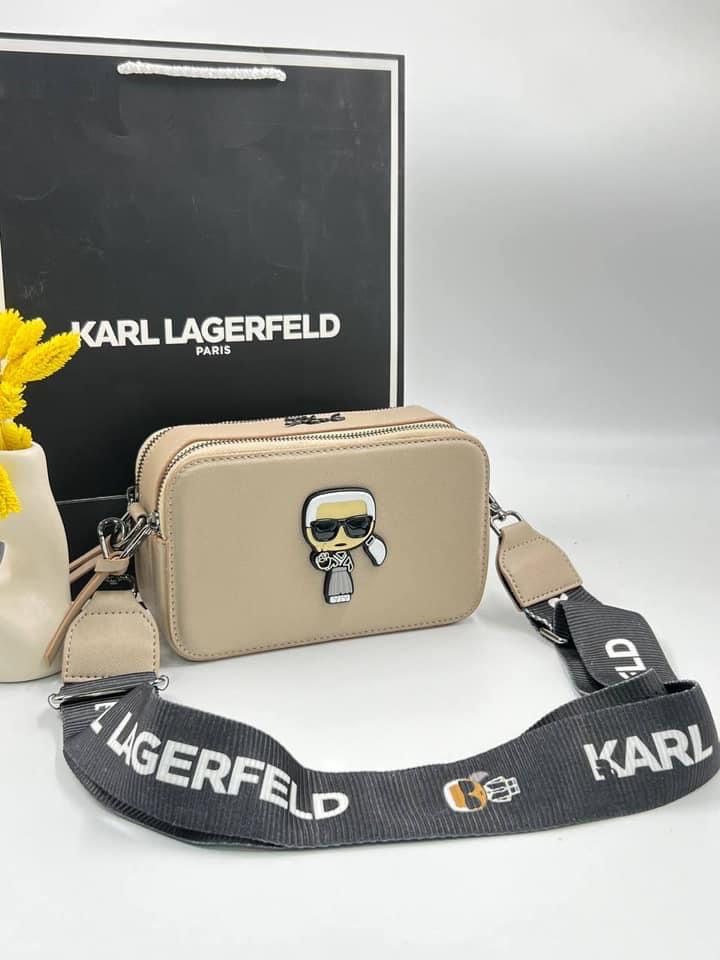 Torebka damska listonoszka Karl Lagerfeld pasek logowany
