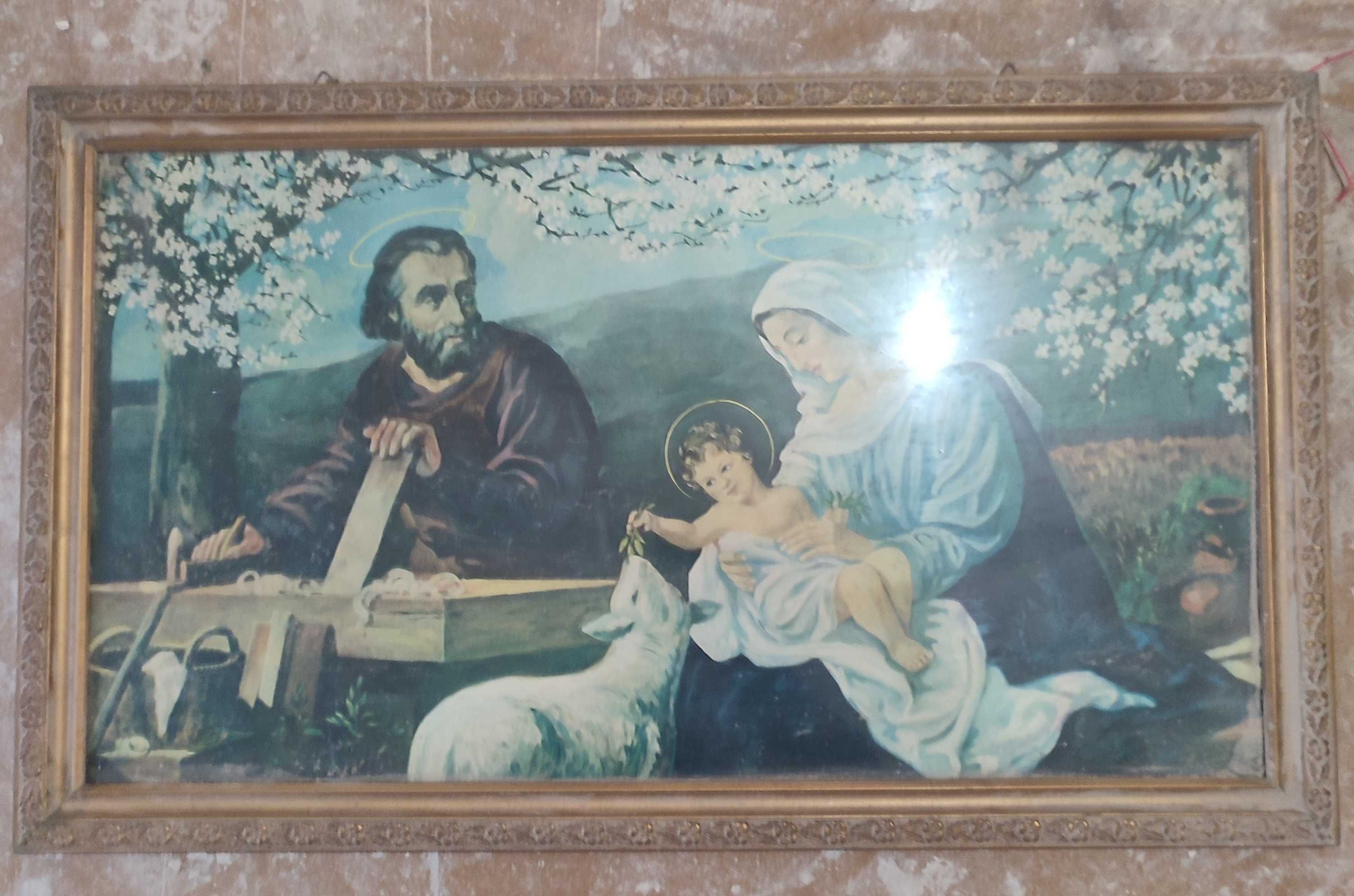 Stary obraz"święta rodzina"