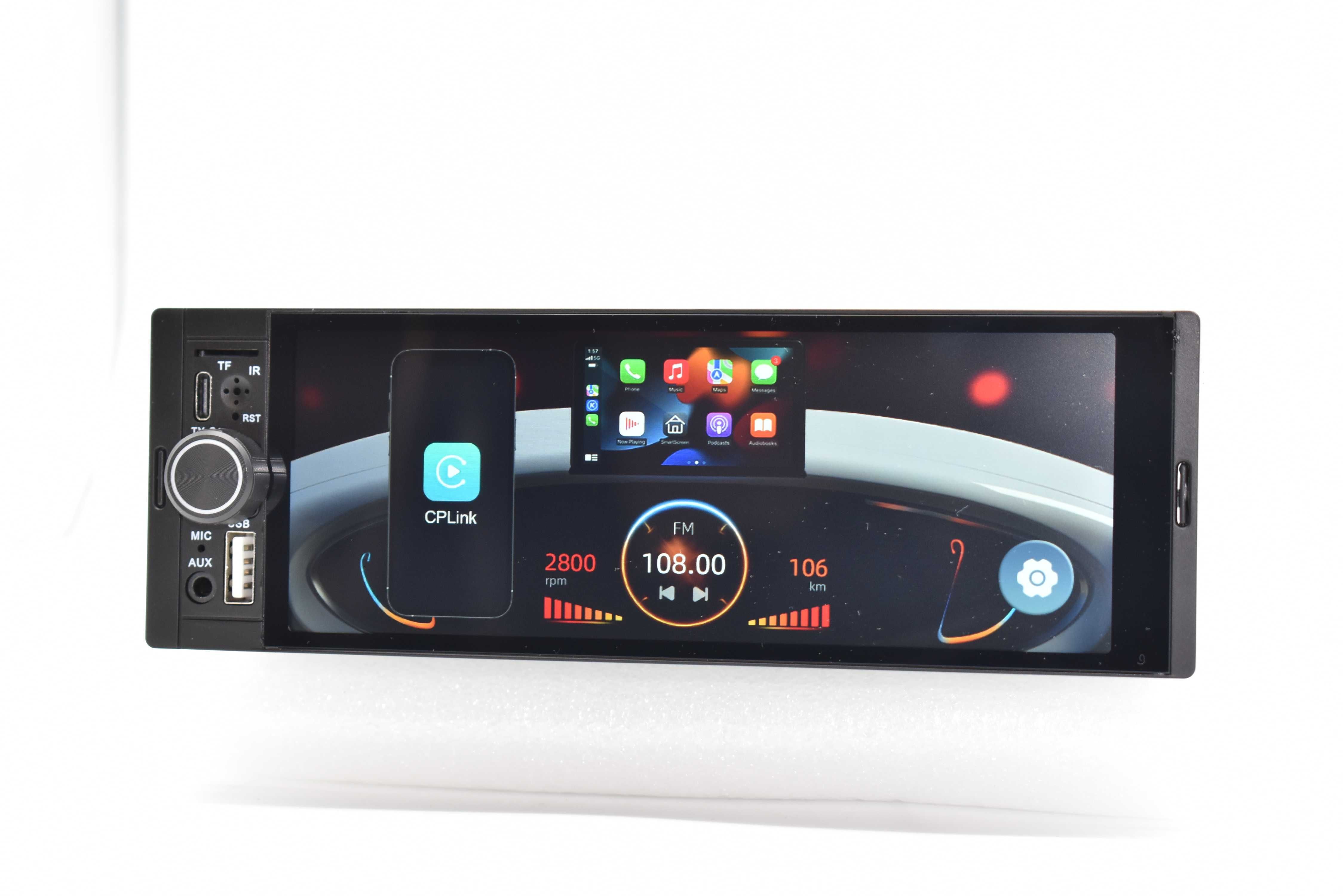 Rádio 1 DIN Android Universal – GPS Carplay - Novo