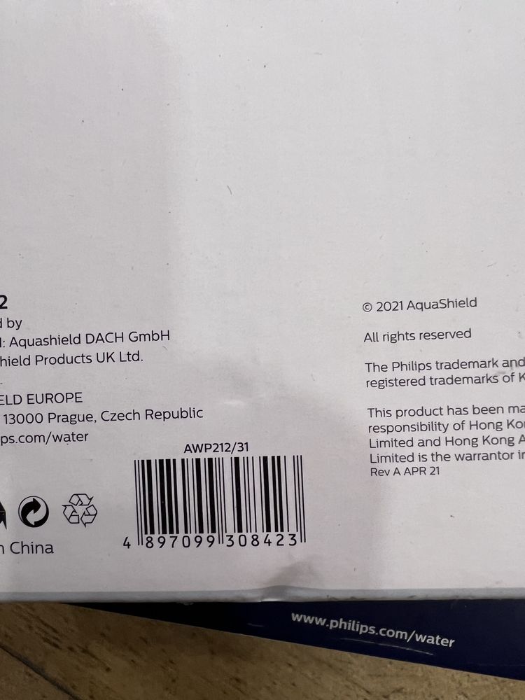 Filtro p/ jarro água Philips AWP212/31 - NOVO