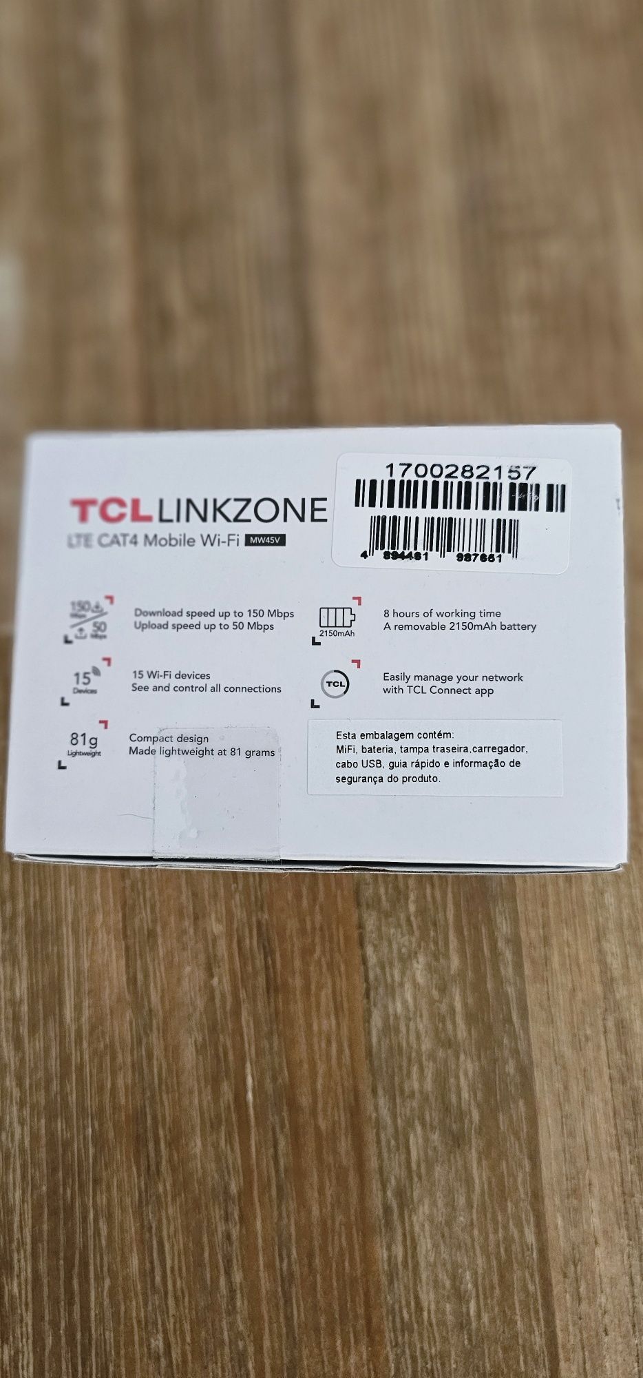 TCL Router link zone - MW45V2 cor branca na garantia