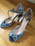 Buty DAMSKIE - Granat/Kwiatki Niebieskie , 39