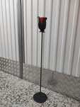 Suporte para vela em ferro de cor castanho/preto