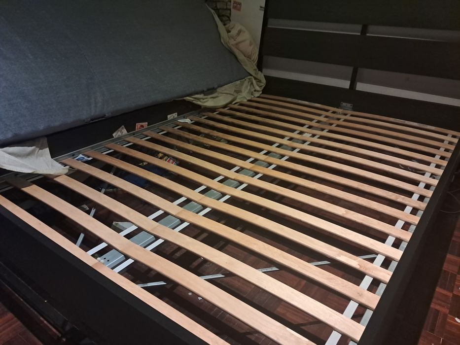 Cama casal e colchao ikea