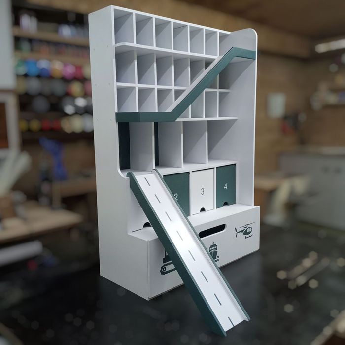 Детская деревянная парковка,гараж для мальчиков