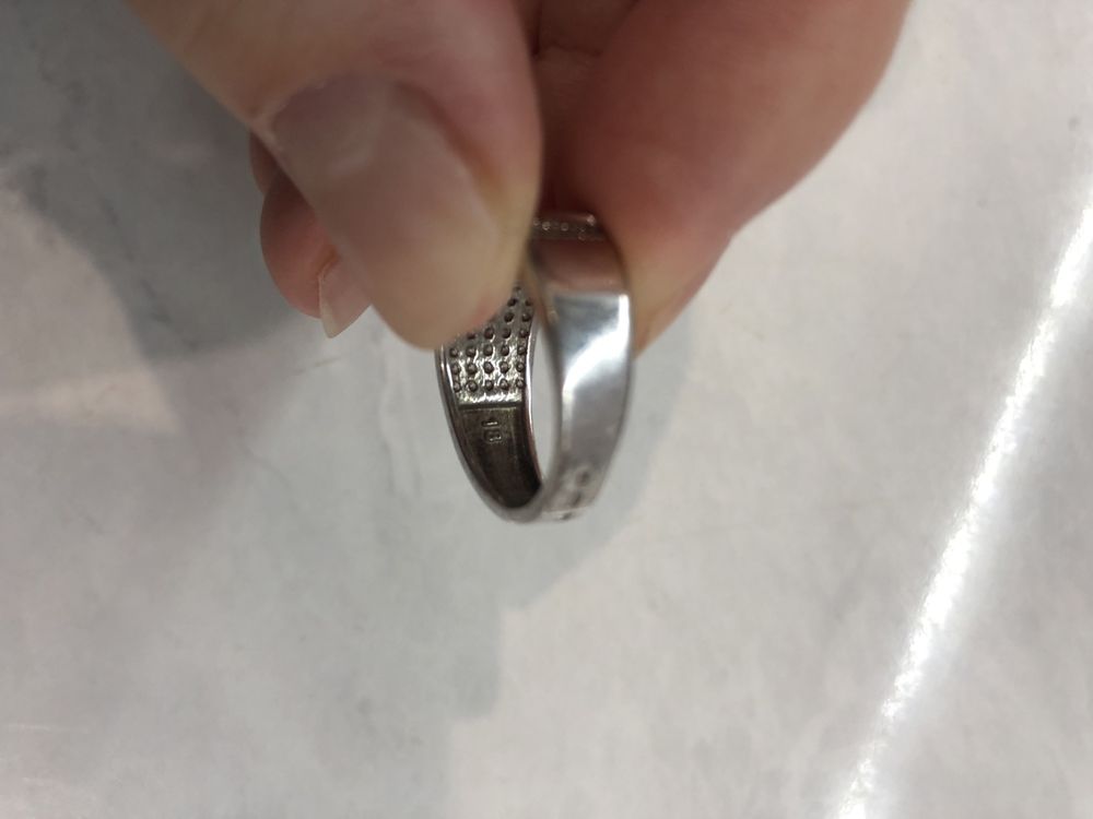 Кольцо серебрянное с позолотой и фианитами