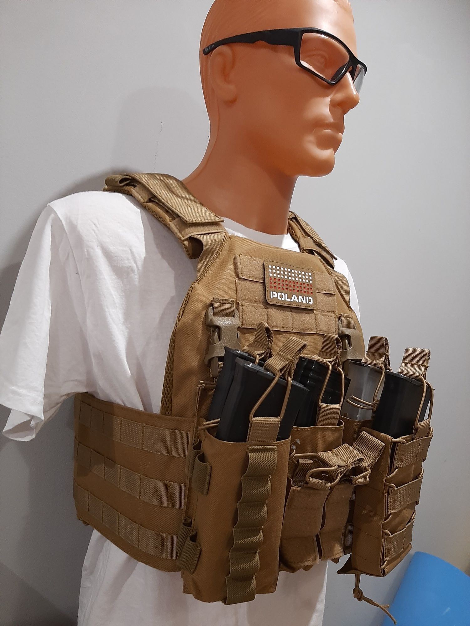 NOWA Plate Carrier 7 ładownic AK M4 Kamizelka taktyczna balistyczna