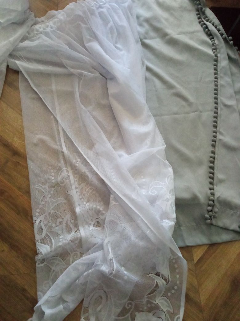 Firana plus zasłony zestaw.