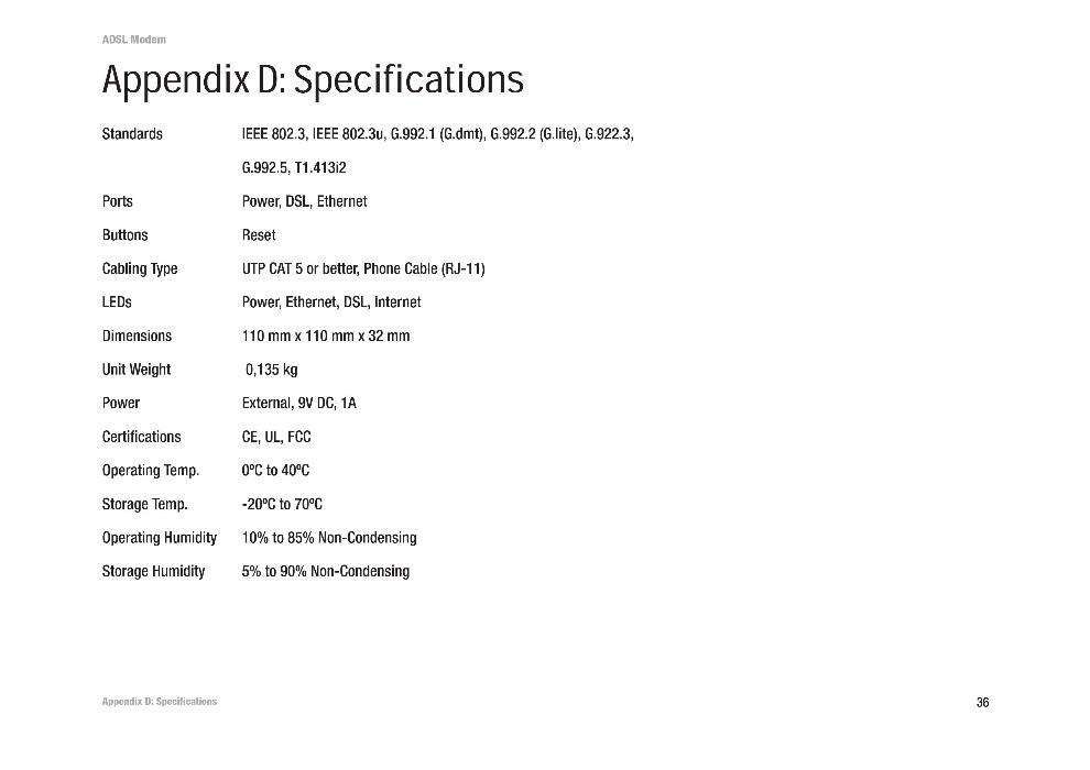 Modem adsl Linksys