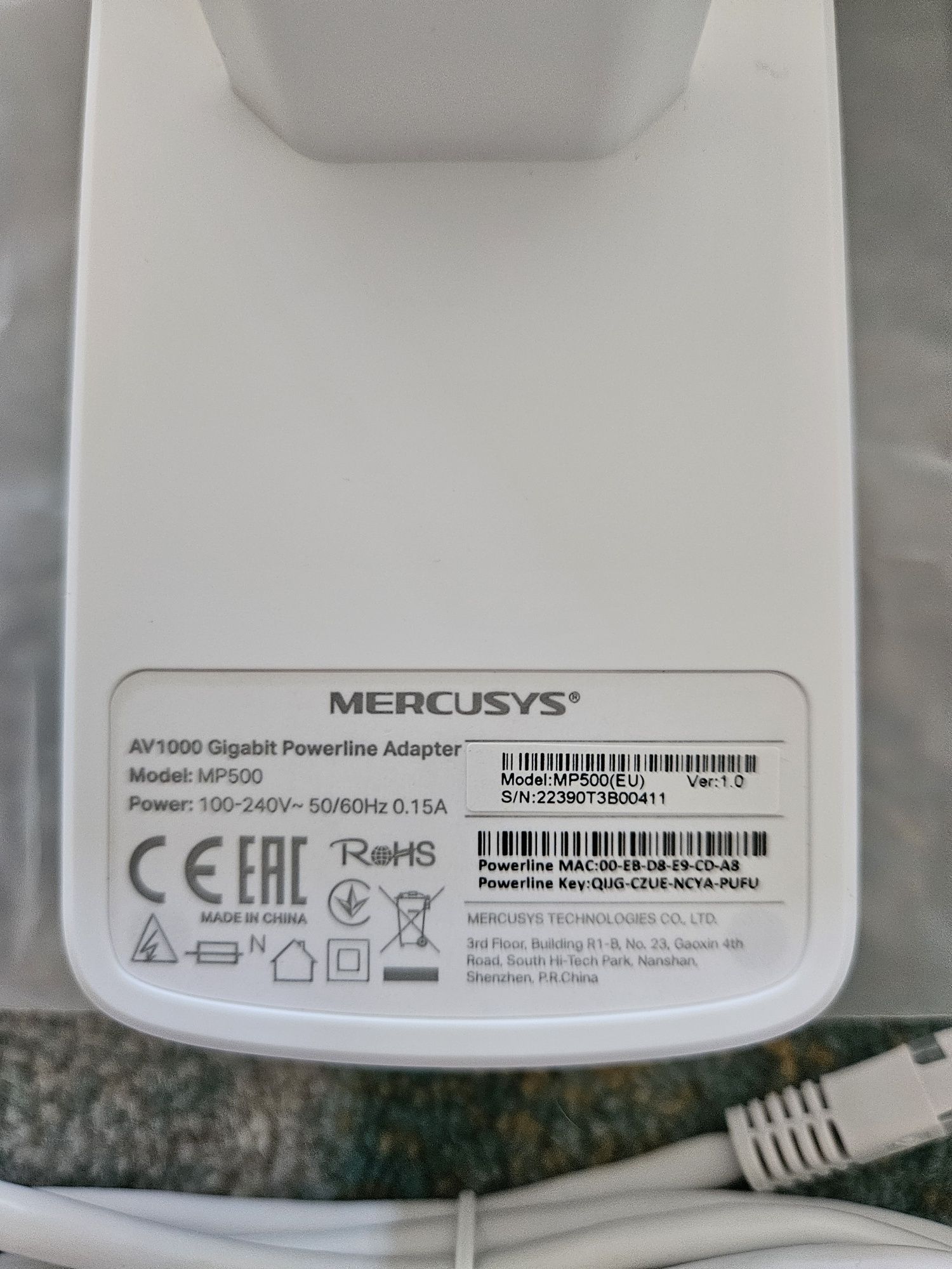 Powerline Mercusys MP500 AV1000 Gigabit Startert Kit