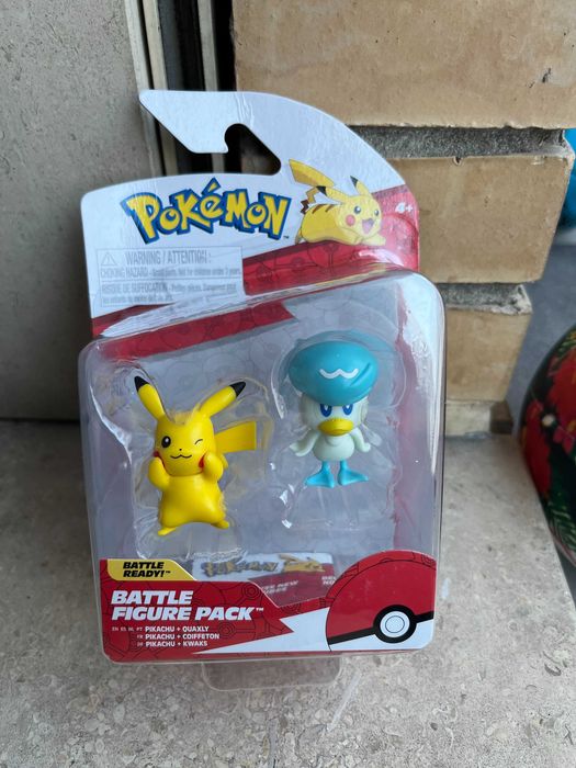Pokémon Battle Figure Pack "Pikachu + Quaxly" - Novo, Selado