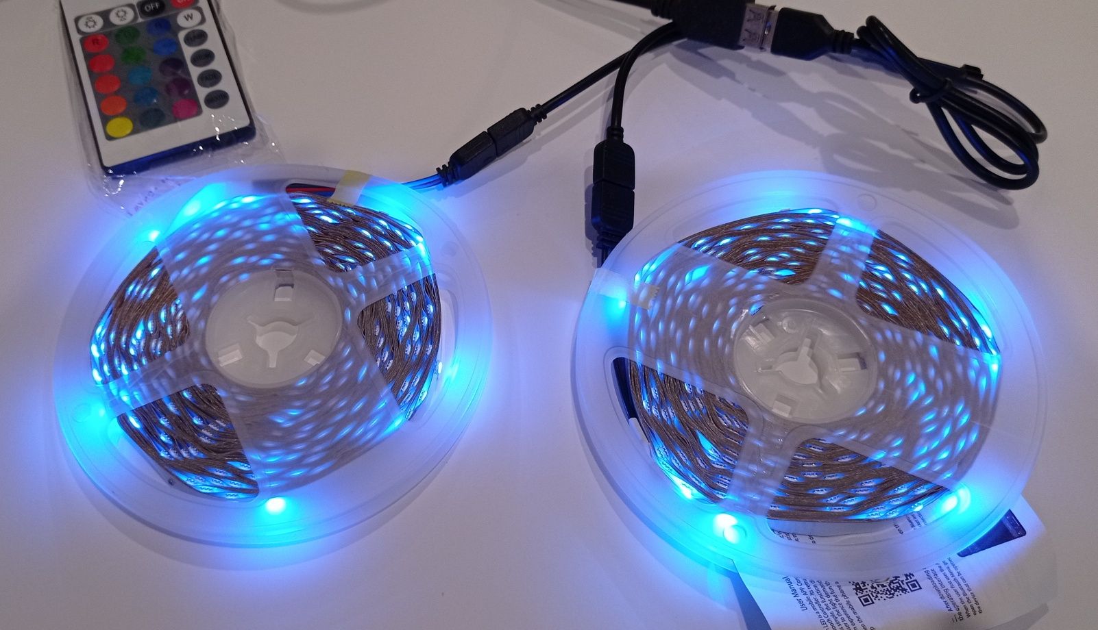 Taśma LED RGB 2x15m USB 3535