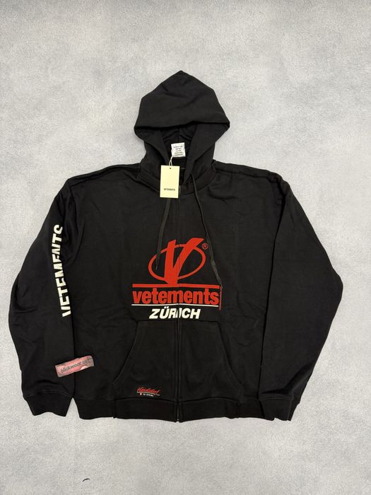 зип худи Vetements Zurich zip up S M L