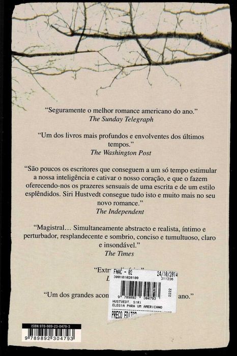 Elegia para um Americano - Siri HUSTVEDT (Portes Incluídos)