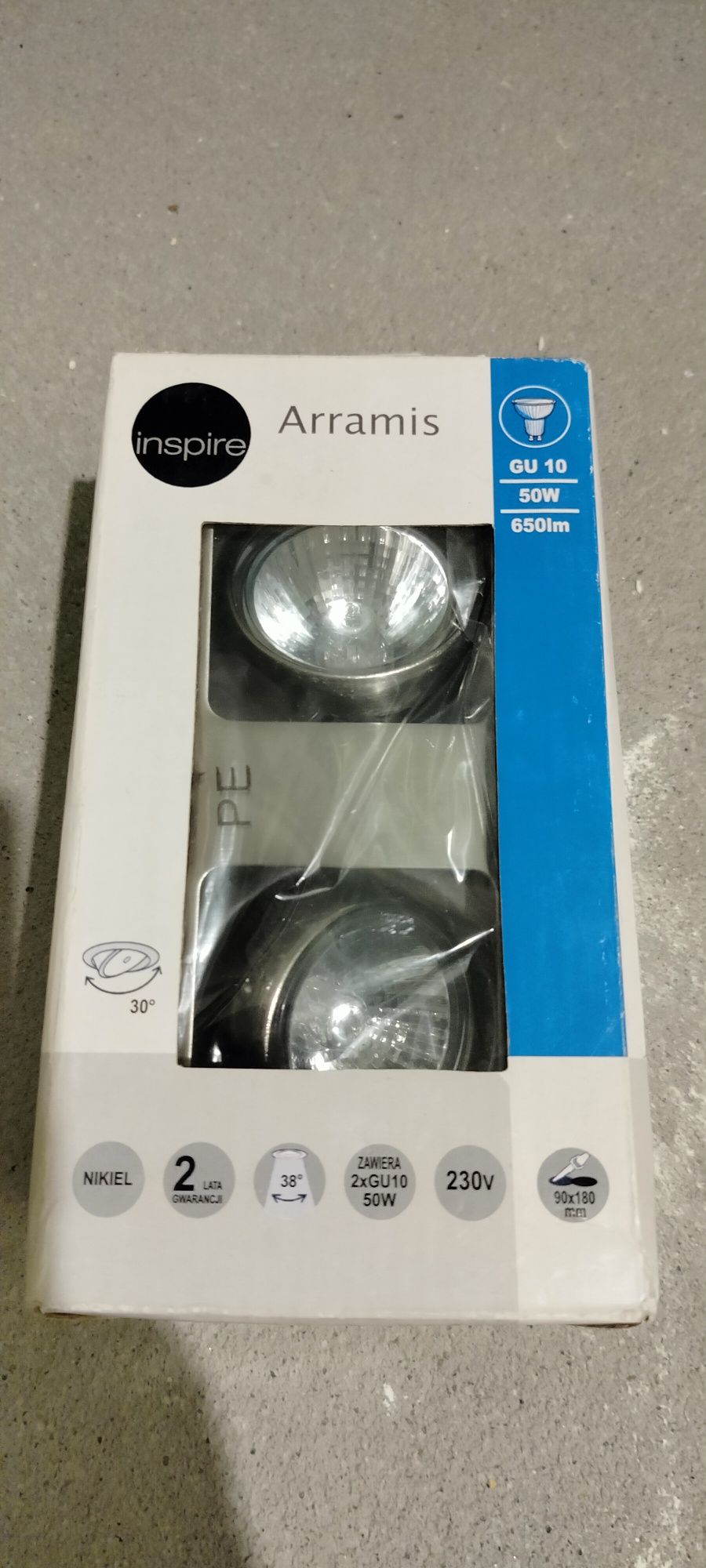 Lampa sufitowa wpuszczana oprawa inspire arramis nowa