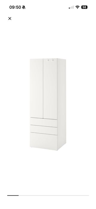 Sprzedam szafę IKEA SMÅSTAD/PLATSA – biała, do pokoju dziecięcego