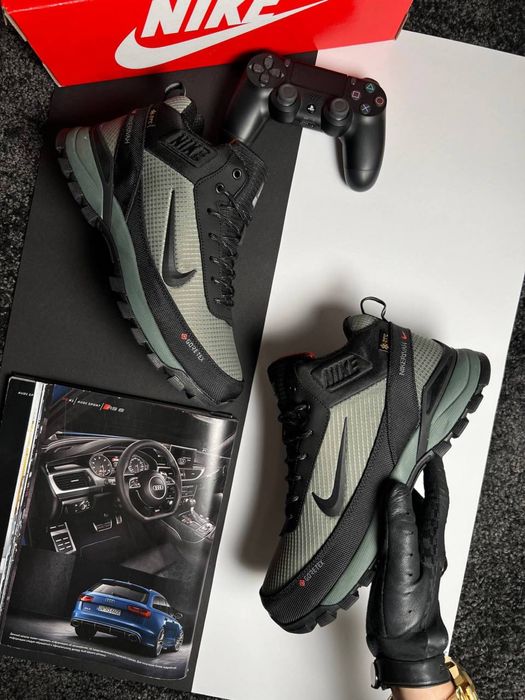 Чоловічі кросівки найк на хутрі Nike Rivah Fur Khaki Black [41-46]