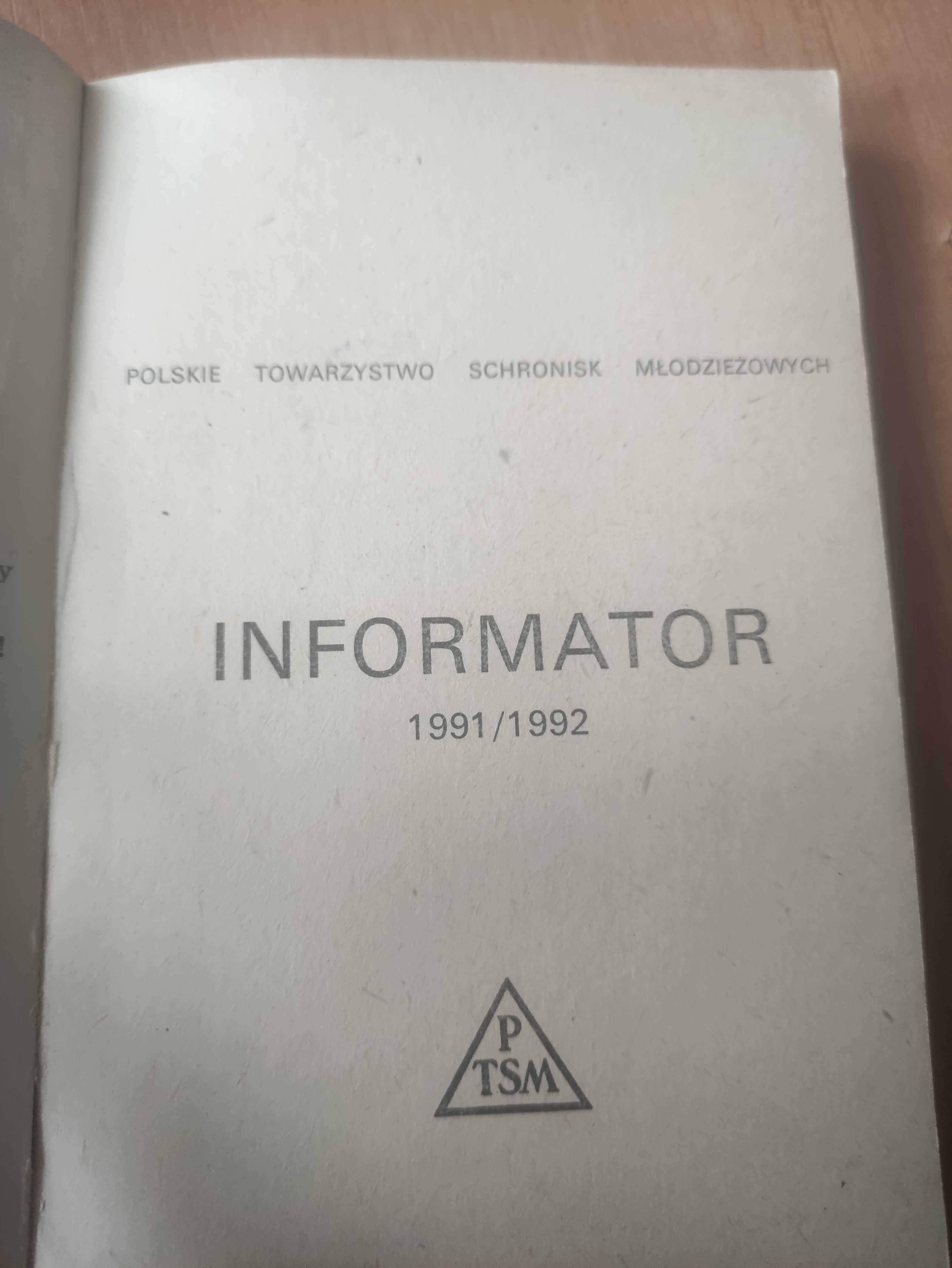 Polskie towarzystwo schronisk młodzieżowych " Informator 1991- 1992