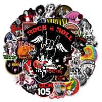 50 szt zestaw naklejek Rock 'n' Roll Rock Metal Naklejki STICKER MIX