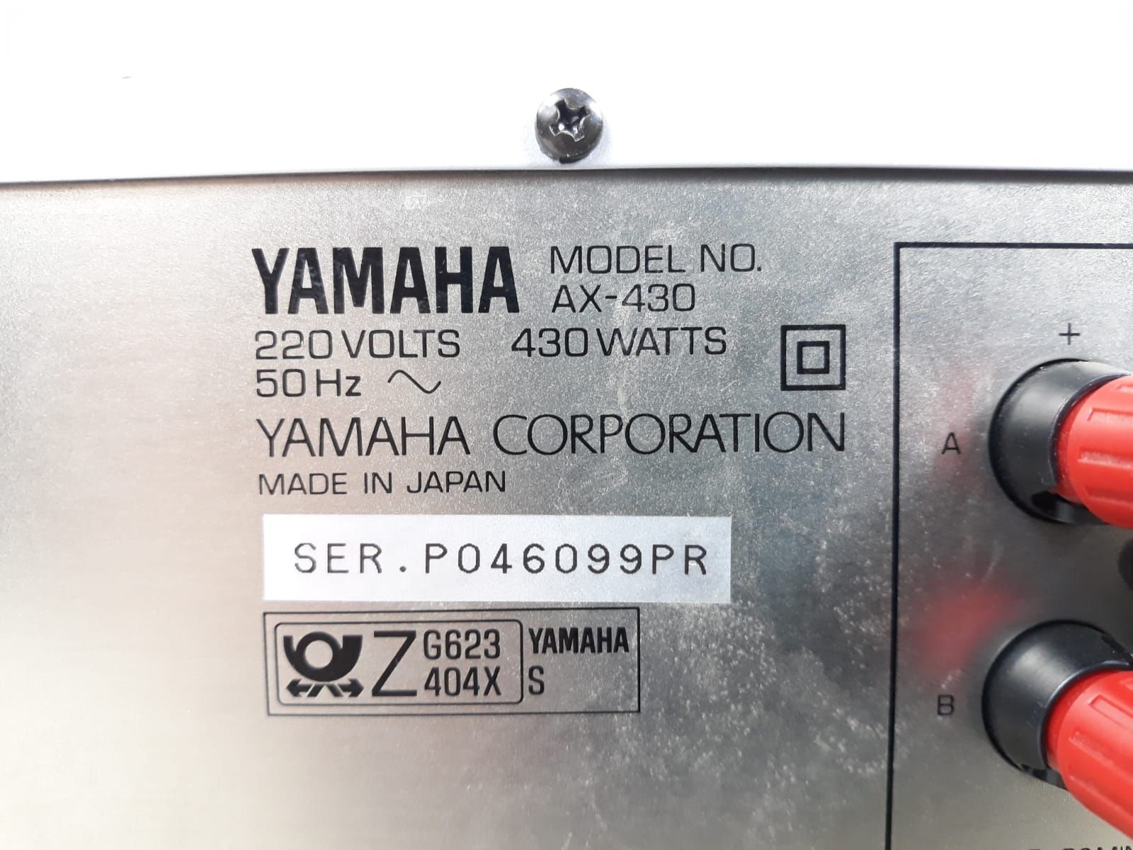 Yamaha wzmacniacz AX 430 2x70W 6ohm srebrny Vintage